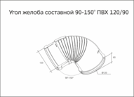 Чертеж Угол желоба составной