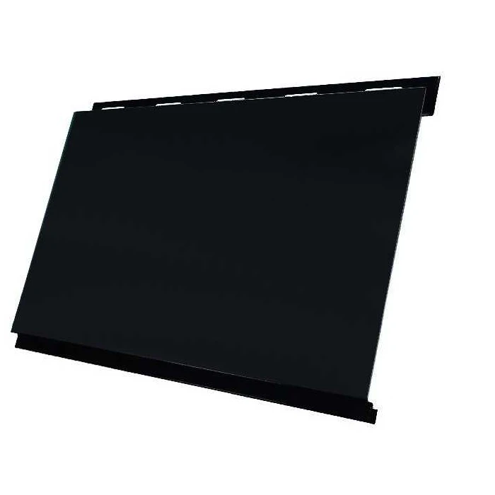 Металлический сайдинг Grand Line Вертикаль 0.45 мм classic Drap ST с пленкой RAL 9005 черный