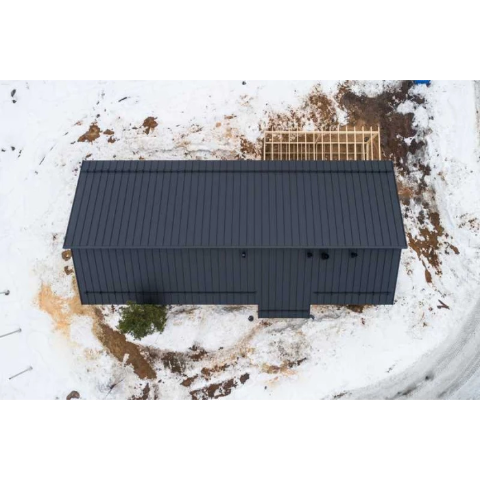 Фальцевая кровля Кликфальц Pro Grand Line 0,45 Drap RAL 9005 Черный Темный