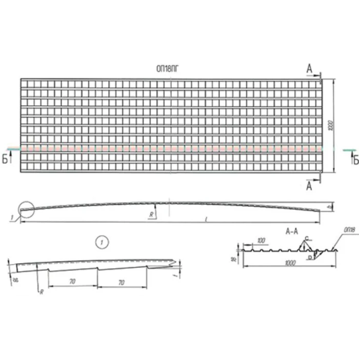 Профнастил C18ПГ 0.6 Оцинкованный