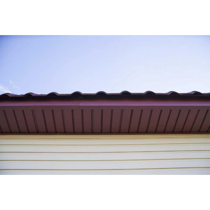 Софит металлический без перфорации 0,5 PurLite Мatt с пленкой RAL 7024 мокрый асфальт