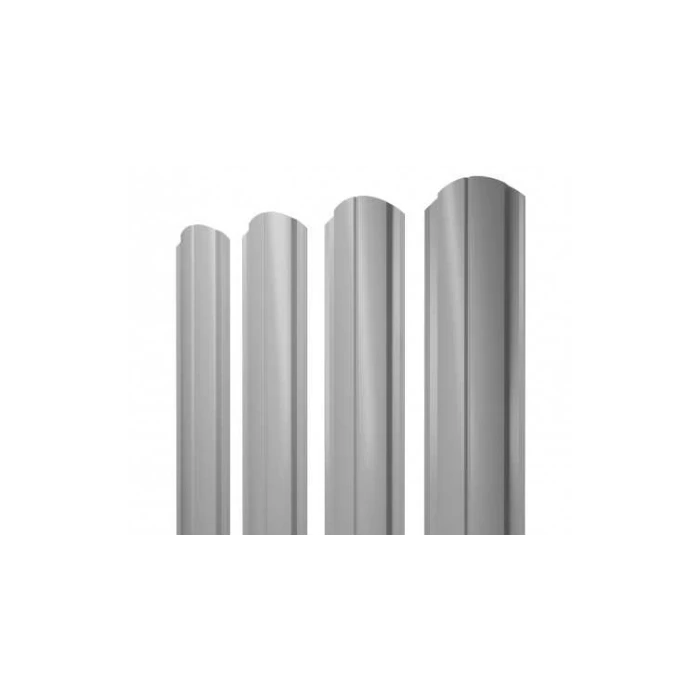 Штакетник Полукруглый Slim фигурный Grand Line 0,4 Полиэстер RAL 7004 Сигнальный Серый